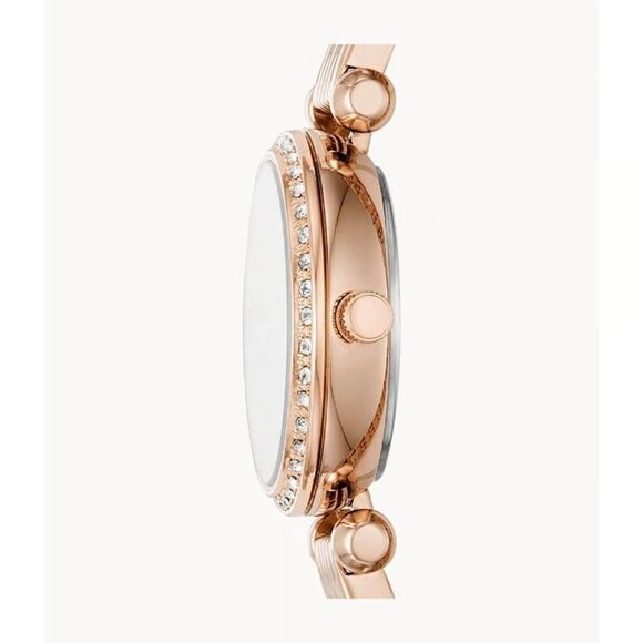 Fossil BQ3502 Tillie Mini Three-Hand Rose Gold-Tone Stainless Steel Watch
